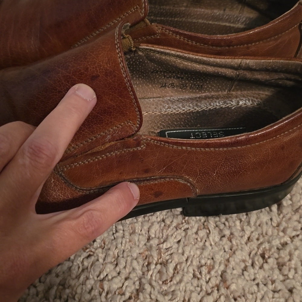 Fratelli Men's Leather Slip On Dress Shoes Size 10 - Picture 3 of 11